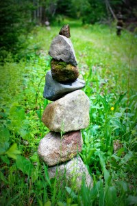 Rock stack 9 & path Lomo